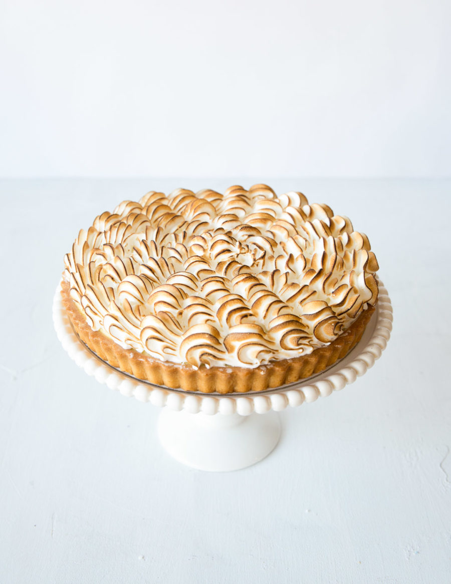 Lemon Meringue Pie with fresh lemon curd, buttery short crust, and golden-brown meringue topping