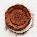 Gluten-free chocolate torte with a rich, fudgy texture and a crispy crust
