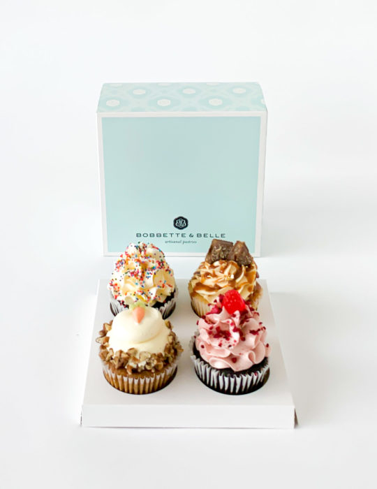 4 Piece Cupcake Box