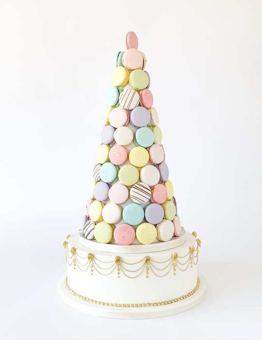 Parisienne Pastel Tower with Cake Base