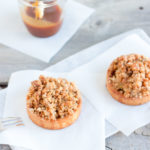 Individual-sized apple crumble with spiced apples and a buttery streusel topping, perfect for any occasion or a sweet treat
