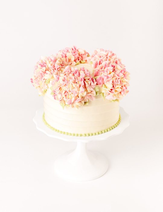 Buttercream Hydrangea Cake