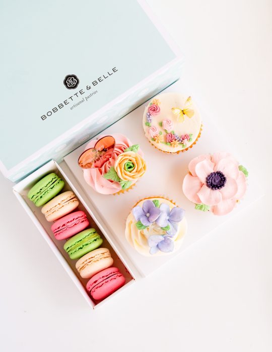 Mothers Day Cupcake & French Macaron Gift Box