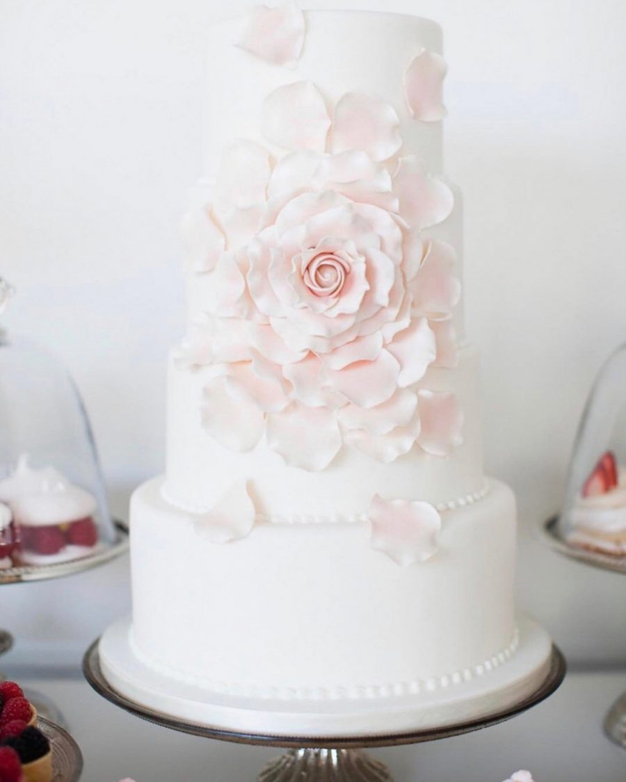 Rose Sugar Flower Wedding Cake