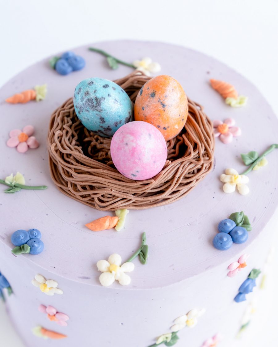 Easter Basket Cake with Chocolate Eggs 2 Easter Basket Cake with Chocolate Eggs 2
