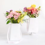 Two wildflower bouquets in standing packaging
