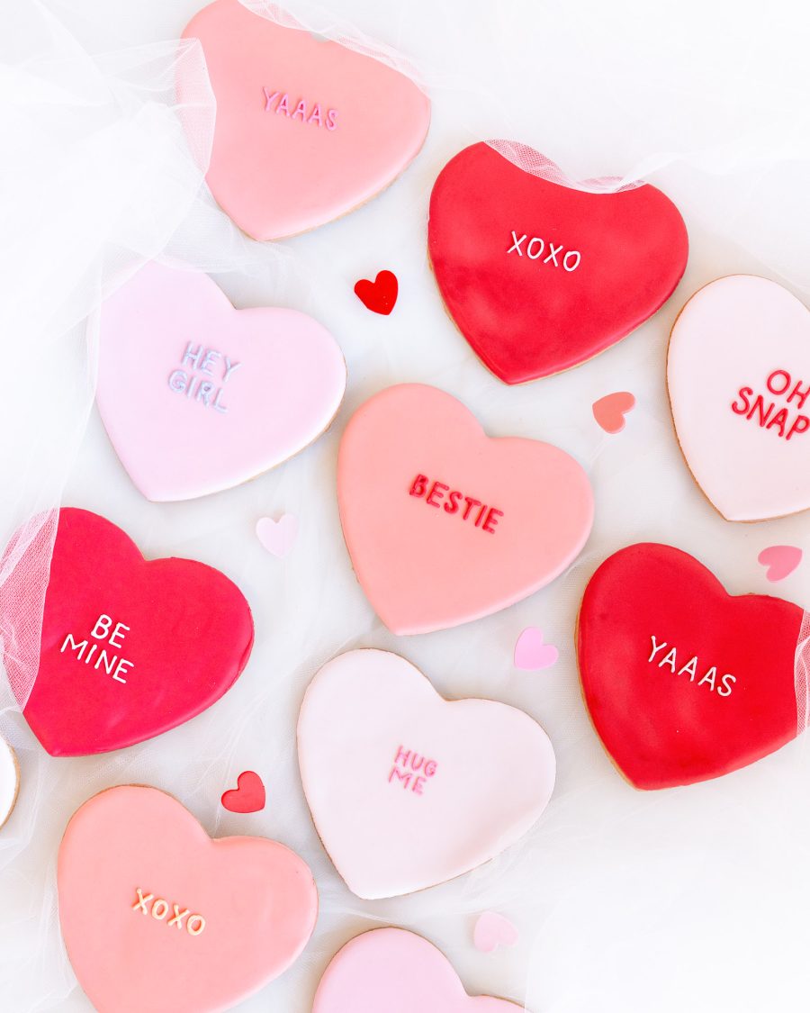 Valentine's Message Heart Cookies Valentine's Message Heart Cookies